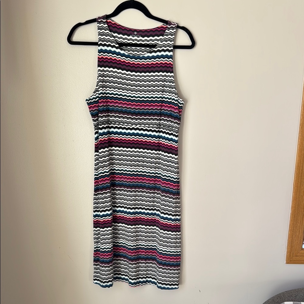 Athleta Multicolor Striped Sleeveless Dress